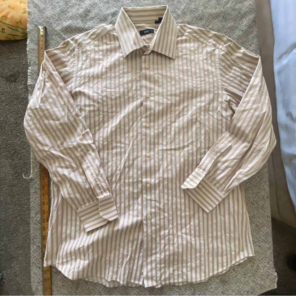 Hugo Boss Stripes Long Sleeve Button Up Shirt